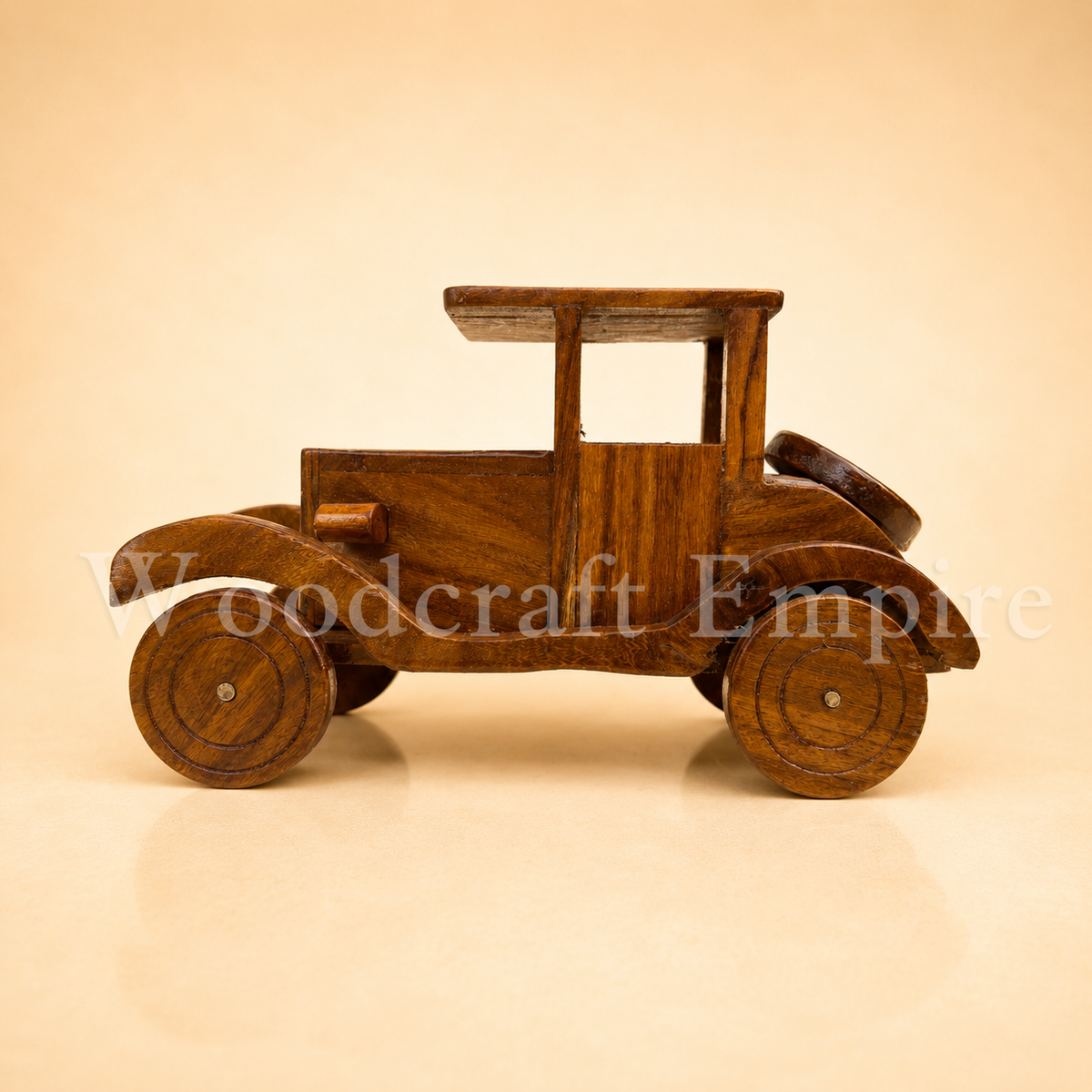 Handcrafted Vintage Wooden Car Model Decor