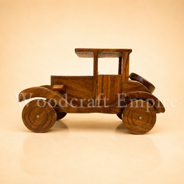 Handcrafted Vintage Wooden Car Model Decor